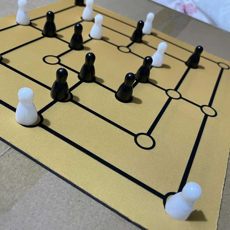 Nine Men's Morries Nine Men's Morries Rubber Pad Mouse Pad Material Chessboard 24cm Chessboard + Three-dimensional Pieces
Nine Men's Morries Nine Men's Morries Rubber Pad Mouse Pad Material Chessboard 24cm Chessboard + Three-dimensional Pieces