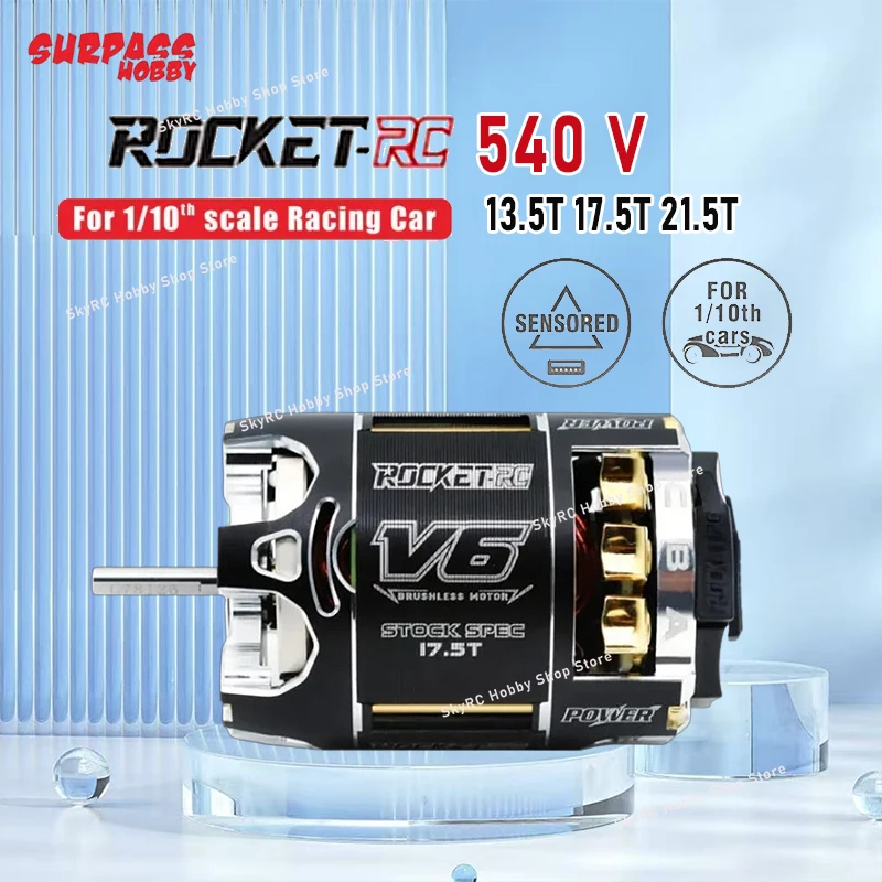 SURPASS HOBBY Rocket RC 540 V6 13.5T 17.5T 21.5T SPEC Sensored Brushless Motor Waterproof 3.175mm for 1/10 1/12 RC Car
SURPASS HOBBY Rocket RC 540 V6 13.5T 17.5T 21.5T SPEC Sensored Brushless Motor Waterproof 3.175mm for 1/10 1/12 RC Car