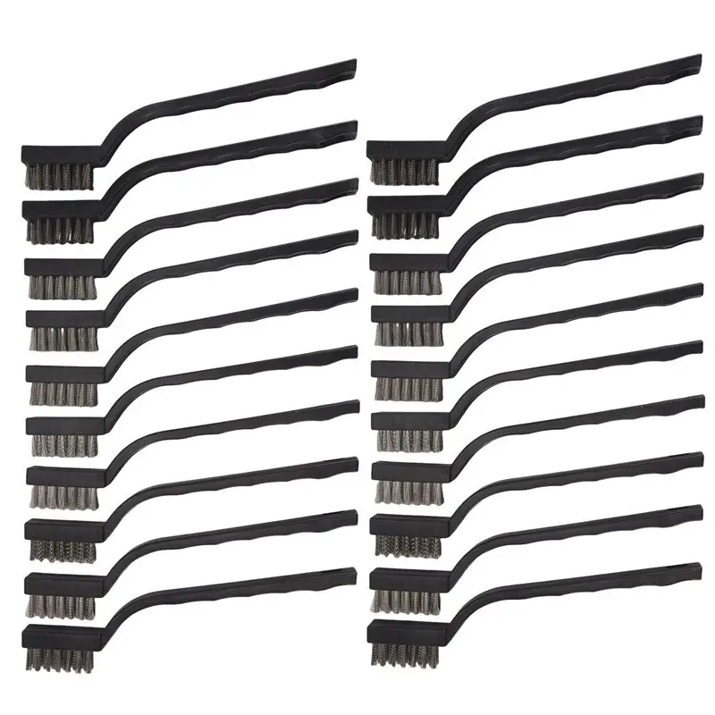 A21Q -60 Pieces Mini Wire Brush Stainless Steel Brush Small Brush For Cleaning Weld Slag And Rust Tools, Black, 6.7 Inch
A21Q -60 Pieces Mini Wire Brush Stainless Steel Brush Small Brush For Cleaning Weld Slag And Rust Tools, Black, 6.7 Inch
