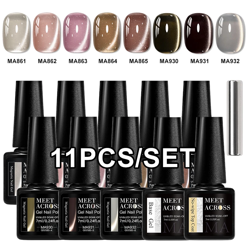 11pc Cat Magnetic Nail Gel Set HAME TPO Free Base Top Coat Magnet Stick Included UV LED Long Lasting Vernis Gel for Manicure DIY
11pc Cat Magnetic Nail Gel Set HAME TPO Free Base Top Coat Magnet Stick Included UV LED Long Lasting Vernis Gel for Manicure DIY