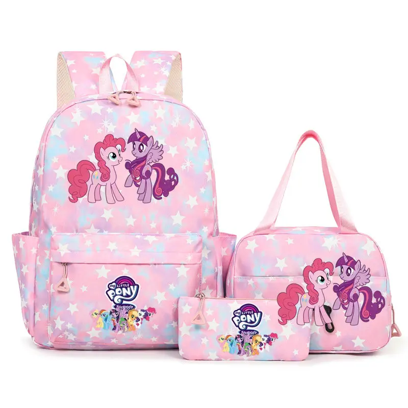 My Little Pony Backpack Colorful Schoolbag Pencil Case Lunch Bag Set for Students Backpack Pen Bags Suit Gifts
My Little Pony Backpack Colorful Schoolbag Pencil Case Lunch Bag Set for Students Backpack Pen Bags Suit Gifts
