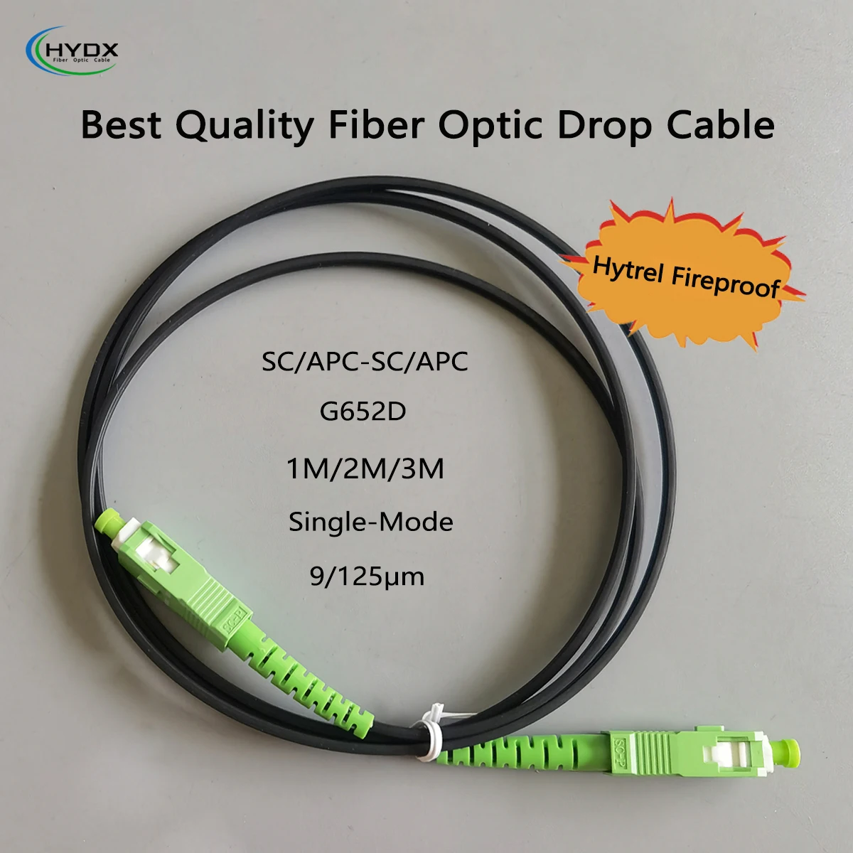 Fiber Drop Cable Optical Patch Cord SC/APC-SC/APC 1M/2M/3M Single Mode G652D Indoor FTTH Drop Cable 9/125μm Best Quality
Fiber Drop Cable Optical Patch Cord SC/APC-SC/APC 1M/2M/3M Single Mode G652D Indoor FTTH Drop Cable 9/125μm Best Quality