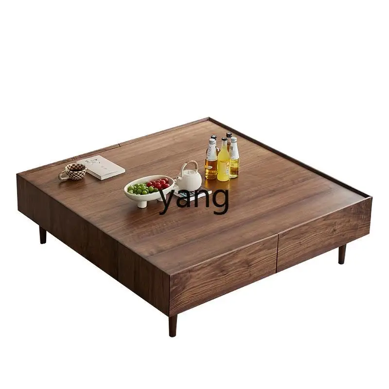 LTT black walnut square coffee table durable drawer large coffee table Italian minimalist sofa table
LTT black walnut square coffee table durable drawer large coffee table Italian minimalist sofa table