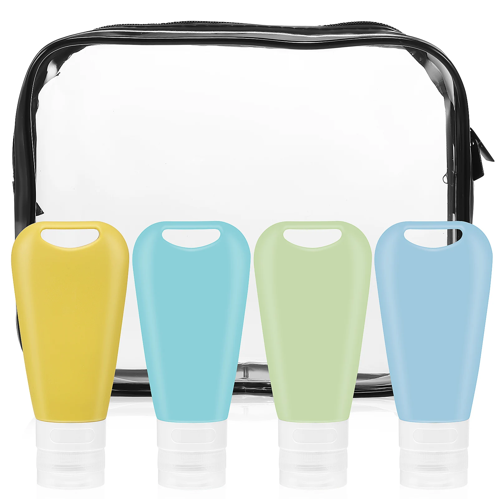4pcs 90ML Travel Shampoo Bottles Refillable Silicone Gel Liquid Containers Portables Lightweight Toiletries Storage
4pcs 90ML Travel Shampoo Bottles Refillable Silicone Gel Liquid Containers Portables Lightweight Toiletries Storage