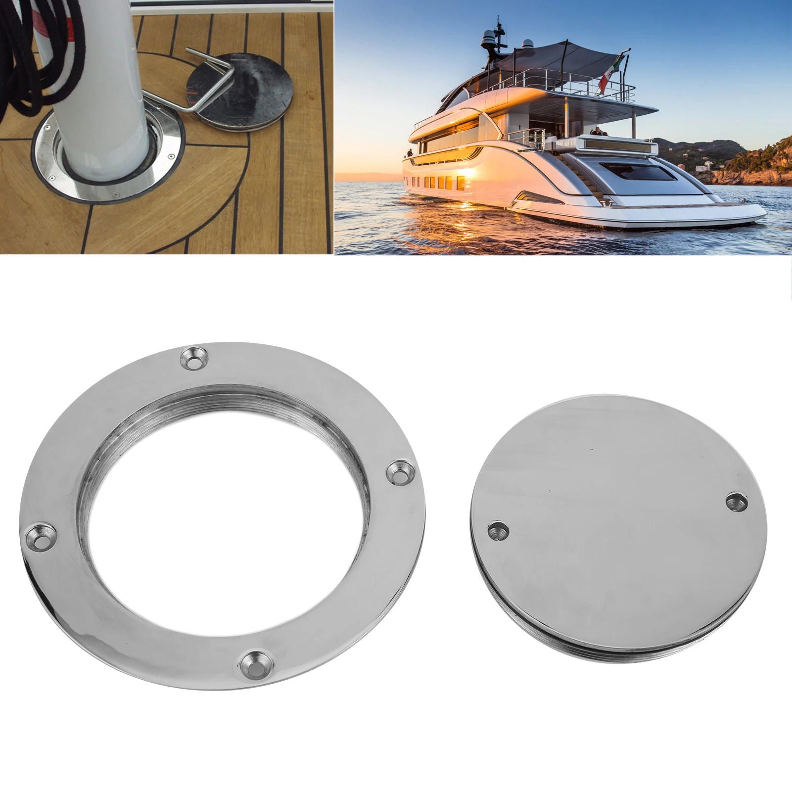 4in Deck Plate Deck Inspection Hatch 4in 316 Stainless Steel Deck Cover Plate with Hole Key for Yacht Marine Hardware Accessory
4in Deck Plate Deck Inspection Hatch 4in 316 Stainless Steel Deck Cover Plate with Hole Key for Yacht Marine Hardware Accessory