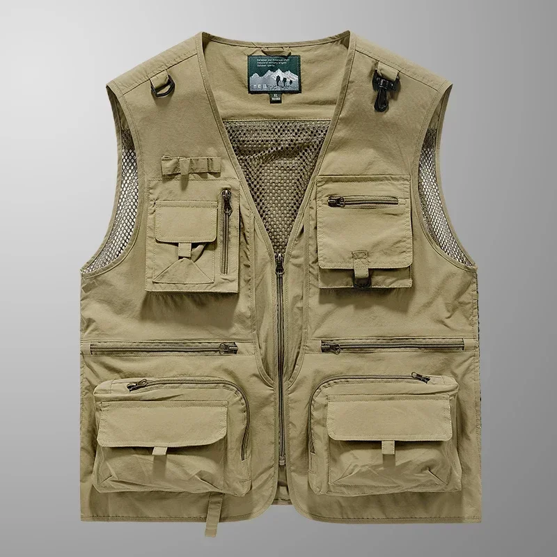 Multi-pocket Quick Dry Mesh Fishing Vests Men Outdoor Tactical Vest Hiking Hunting Casual Fisherman Vest Solid Sleeveless Coats
Multi-pocket Quick Dry Mesh Fishing Vests Men Outdoor Tactical Vest Hiking Hunting Casual Fisherman Vest Solid Sleeveless Coats