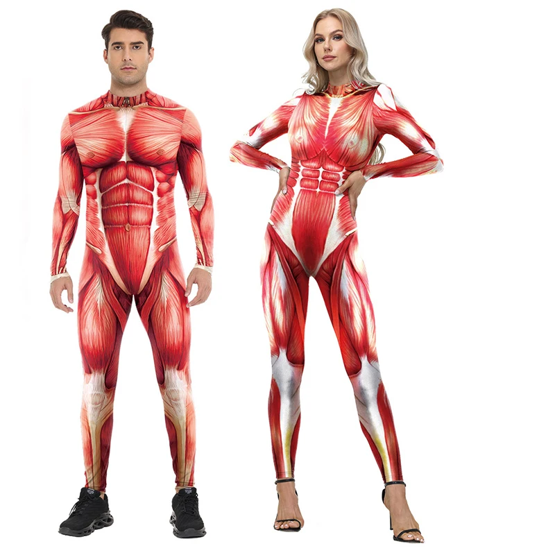 Halloween Unisex Human Muscle Print Bodysuit Adult Anime Carnival Party Cosplay Stage Performance Elastic Bodysuit Zentai Suit
Halloween Unisex Human Muscle Print Bodysuit Adult Anime Carnival Party Cosplay Stage Performance Elastic Bodysuit Zentai Suit