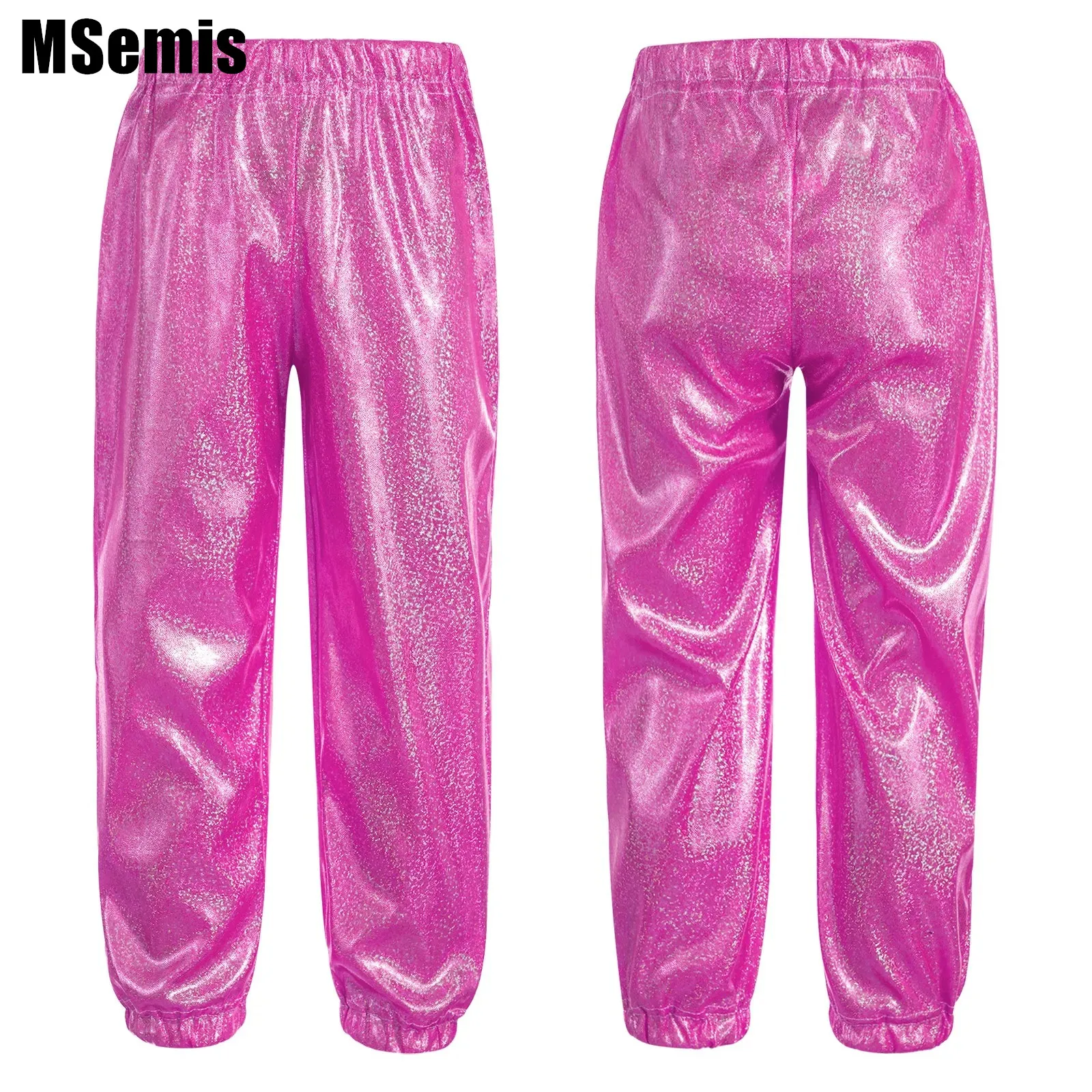 Kids Girls Boys Shiny Metallic Dance Pants Elastic Waistband Trousers Unisex Children Jazz Dance Stage Performance Costume
Kids Girls Boys Shiny Metallic Dance Pants Elastic Waistband Trousers Unisex Children Jazz Dance Stage Performance Costume