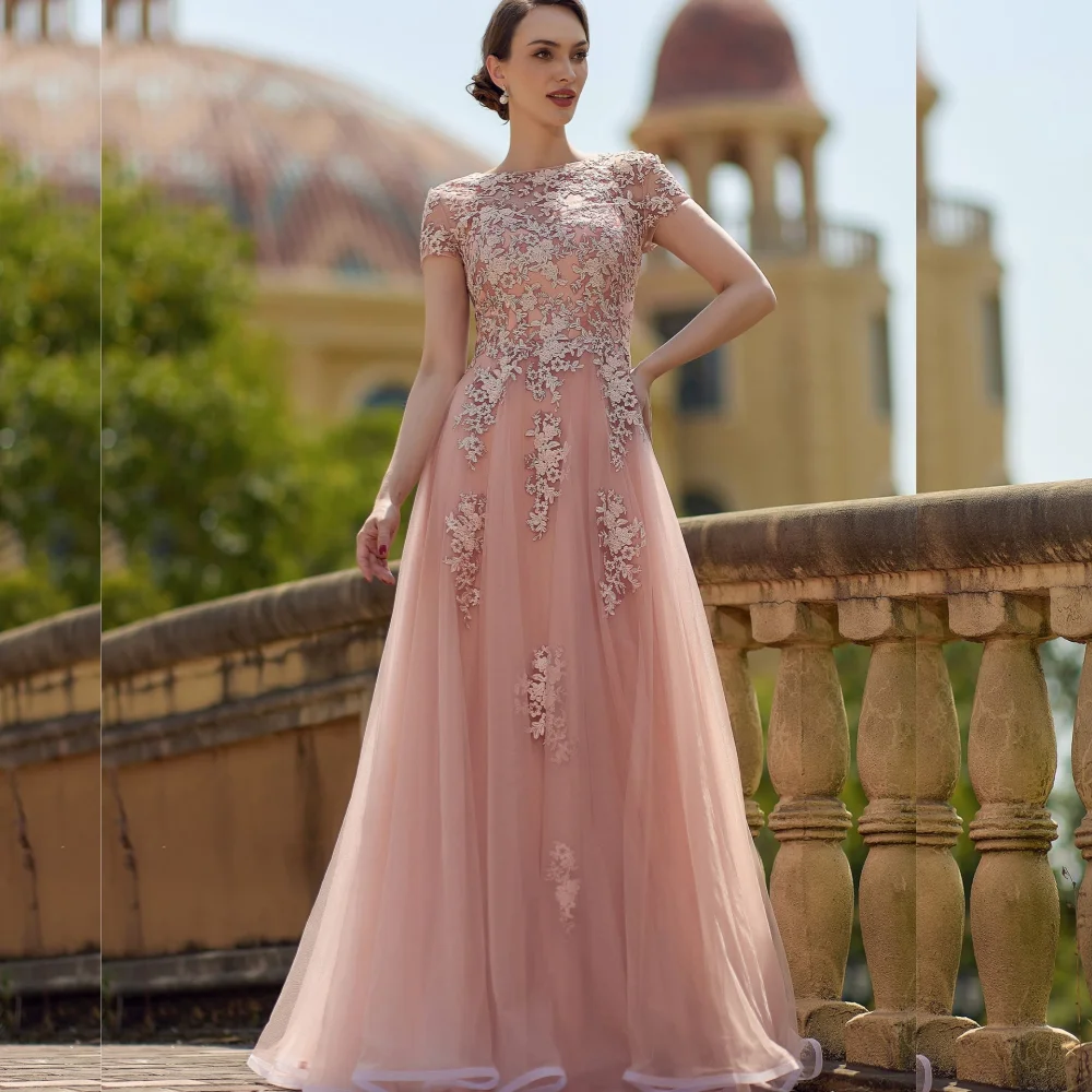 Customized Elegant High Quality Lace Applique O-Neck A-line Long Dresses Party Mother Of The Bride Gown Classic Formal
Customized Elegant High Quality Lace Applique O-Neck A-line Long Dresses Party Mother Of The Bride Gown Classic Formal