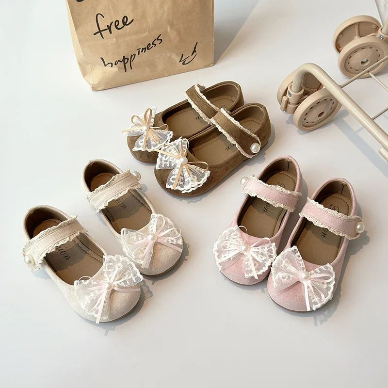 Elegant Girl Princess Shoes Sweet Lace Bowknot Kids Leather Shoes Spring Autumn New Children's Causal Wedding Party Flat Shoes
Elegant Girl Princess Shoes Sweet Lace Bowknot Kids Leather Shoes Spring Autumn New Children's Causal Wedding Party Flat Shoes