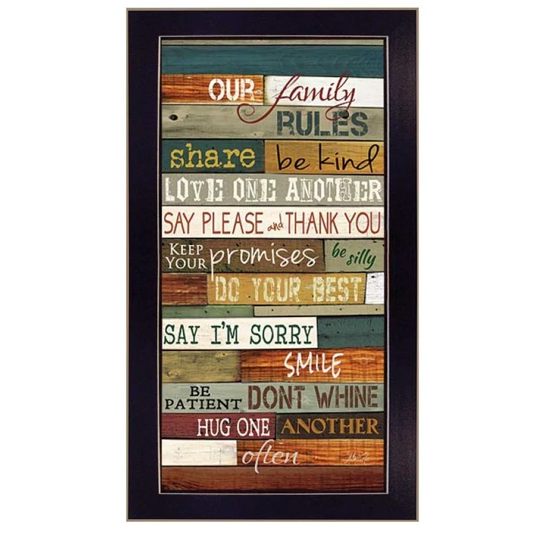 Our Family Rules Wall Art, Framed Poster, Black Frame, Ready to Hang
Our Family Rules Wall Art, Framed Poster, Black Frame, Ready to Hang