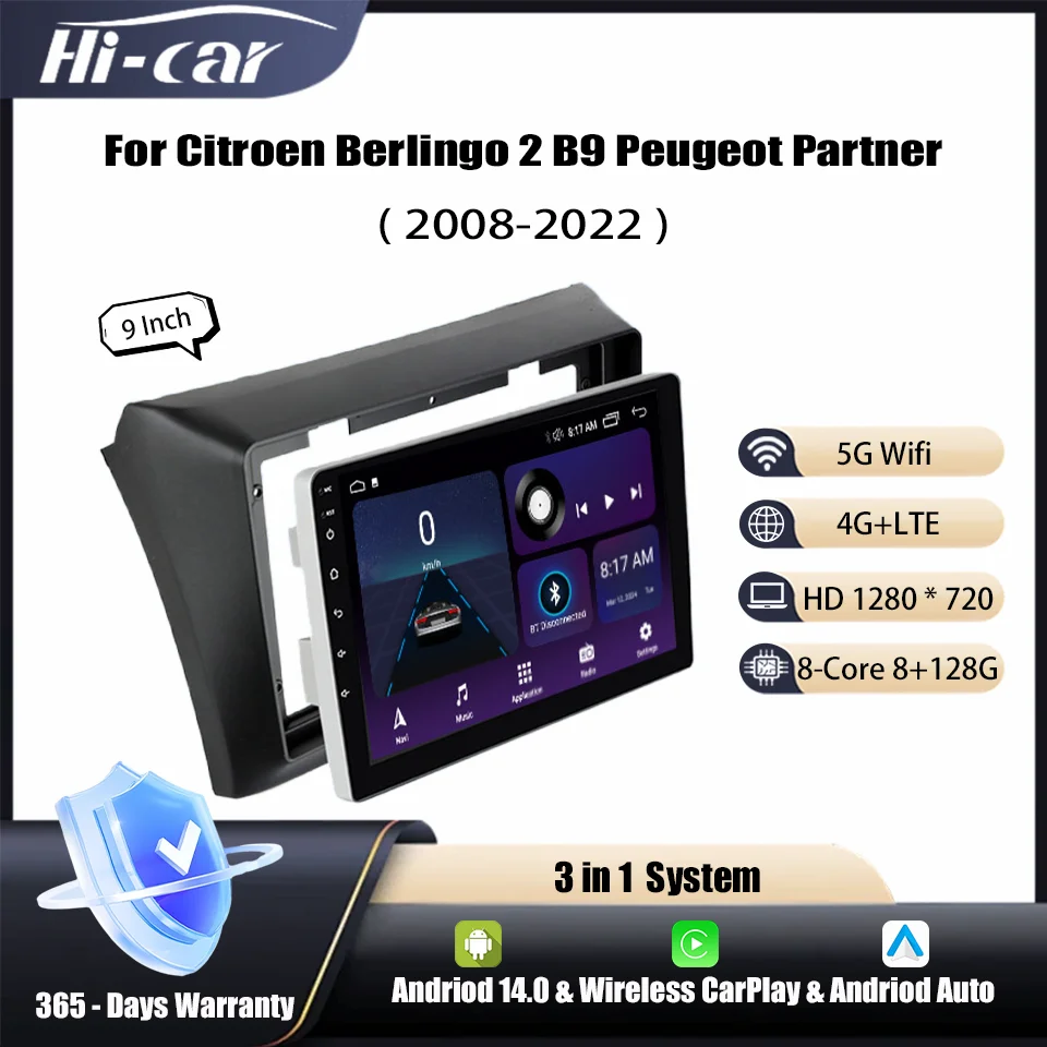 2Din Car Radio for Citroen Berlingo 2 B9 Peugeot Partner 2008-2022 Android 14 Multimedia Video Player Head Unit Radio Stereo GPS
2Din Car Radio for Citroen Berlingo 2 B9 Peugeot Partner 2008-2022 Android 14 Multimedia Video Player Head Unit Radio Stereo GPS