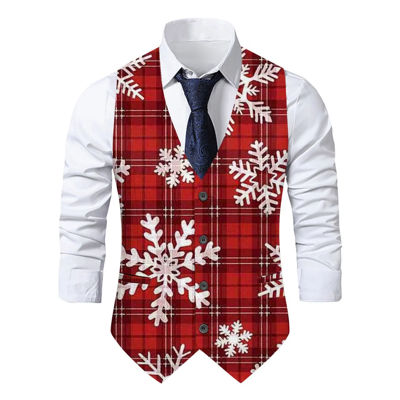 Christmas Vest Euro-American Tailor-Made Slim-Fit Vest Random Print Party Waistcoat Men's Sophisticated Stylish Vests
Christmas Vest Euro-American Tailor-Made Slim-Fit Vest Random Print Party Waistcoat Men's Sophisticated Stylish Vests