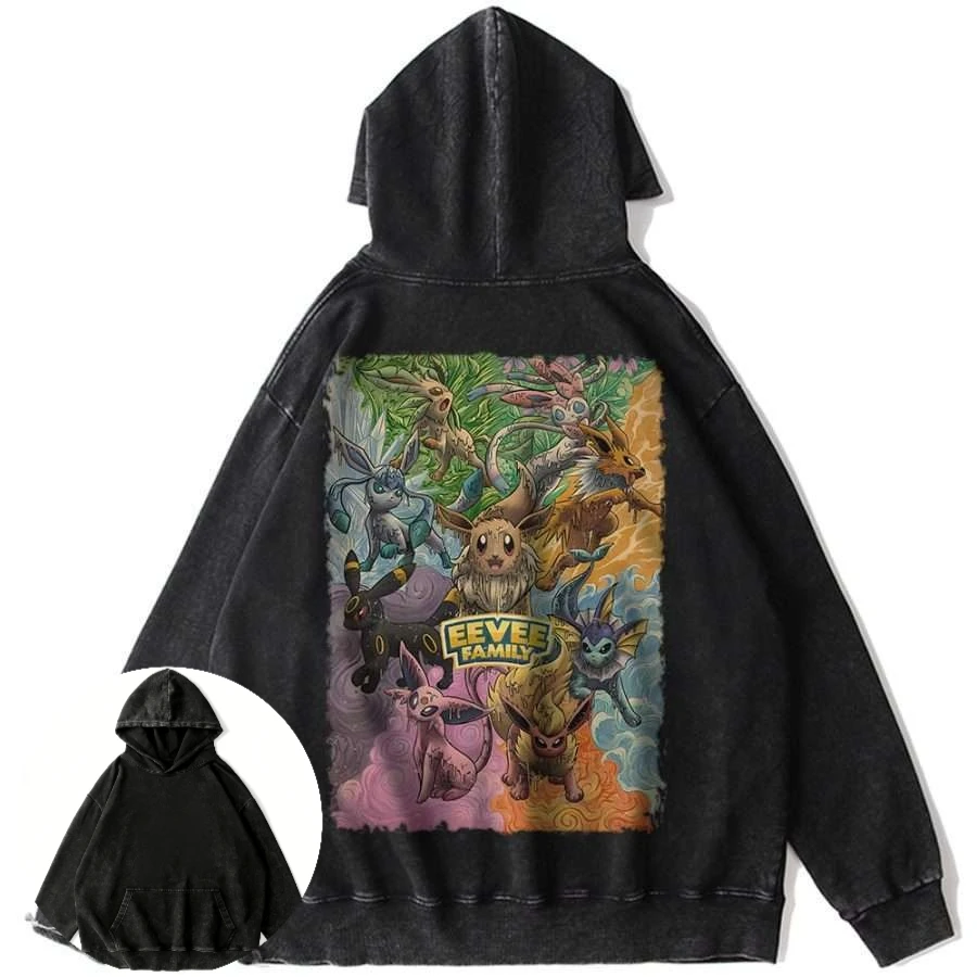 Черная винтажная хлопковая толстовка унисекс с большим красочным семейным графическим принтом покемонов в стиле аниме, свободная повседневная толстовка
Черная винтажная хлопковая толстовка унисекс с большим красочным семейным графическим принтом покемонов в стиле аниме, свободная повседневная толстовка