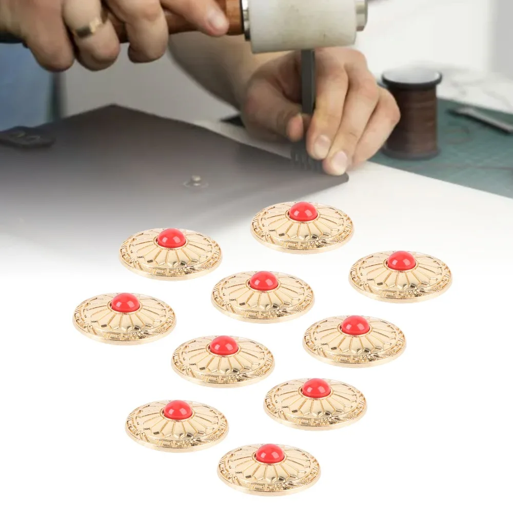 10PCS 30MM Screw Back Button Red Turquoise 8MM Screws Metal Concho Gold Flower Metal Turquoise Button Purse Craft
10PCS 30MM Screw Back Button Red Turquoise 8MM Screws Metal Concho Gold Flower Metal Turquoise Button Purse Craft