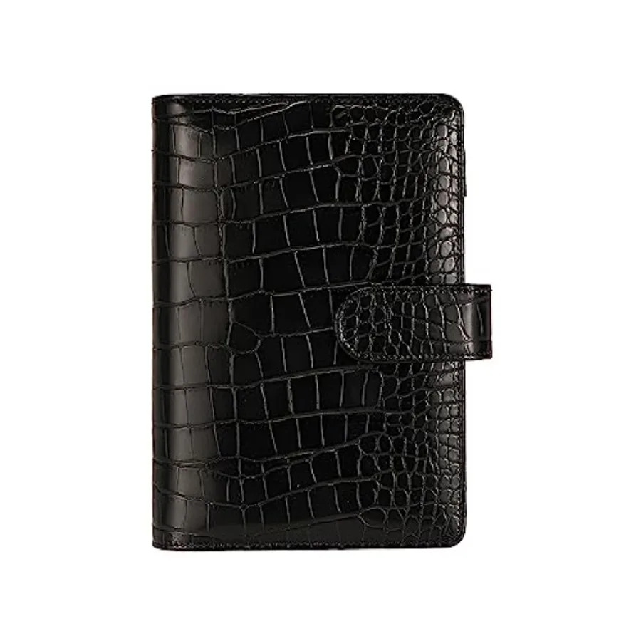 Crocodile Budget Binder Cover - PU Leather Notebook Binder with Hidden Snap Buckle, Small 6 Ring Refillable Journal Binder
Crocodile Budget Binder Cover - PU Leather Notebook Binder with Hidden Snap Buckle, Small 6 Ring Refillable Journal Binder