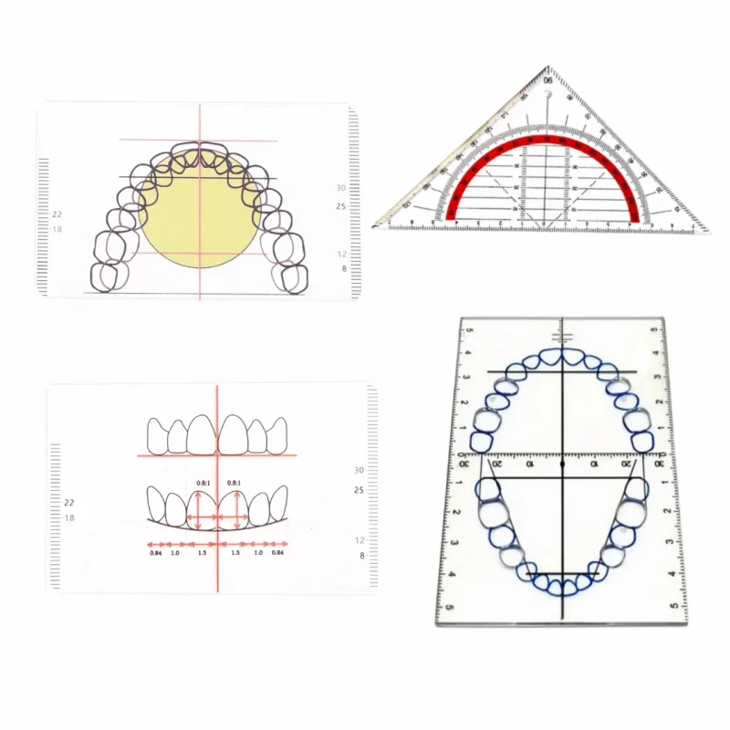 Dental Teeth Arrangement Guide Plate Denture Drawing Alignment Ruler Measurement Exam Tool Multifunctional Dentistry Instrument
Dental Teeth Arrangement Guide Plate Denture Drawing Alignment Ruler Measurement Exam Tool Multifunctional Dentistry Instrument
