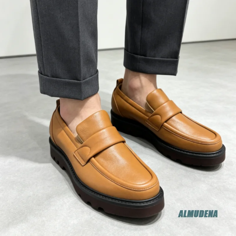 Men's Slip On Loafers Faux Leather Thick Platform Sole Flats Street Style Trendy Versatile Daily Office Business Casual Shoes
Men's Slip On Loafers Faux Leather Thick Platform Sole Flats Street Style Trendy Versatile Daily Office Business Casual Shoes