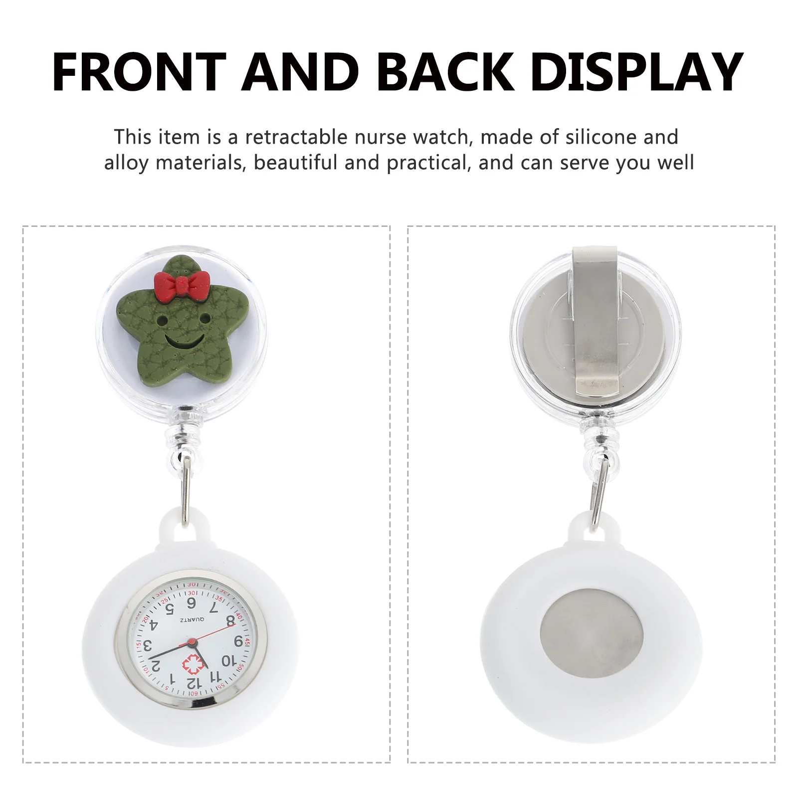 Silicone Star Nurse Watch Clip on Pocket Watches for Nurses Doctors Portable Quartz Hanging Wrist Watch Retractable Strap
Silicone Star Nurse Watch Clip on Pocket Watches for Nurses Doctors Portable Quartz Hanging Wrist Watch Retractable Strap