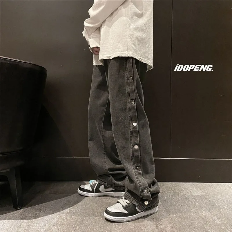 Foufurieux Spring Summer High Street Breasted Jeans Men Women Vintage Street Straight Pants Korean Hip Hop Wide-legged Y2k Pants
Foufurieux Spring Summer High Street Breasted Jeans Men Women Vintage Street Straight Pants Korean Hip Hop Wide-legged Y2k Pants