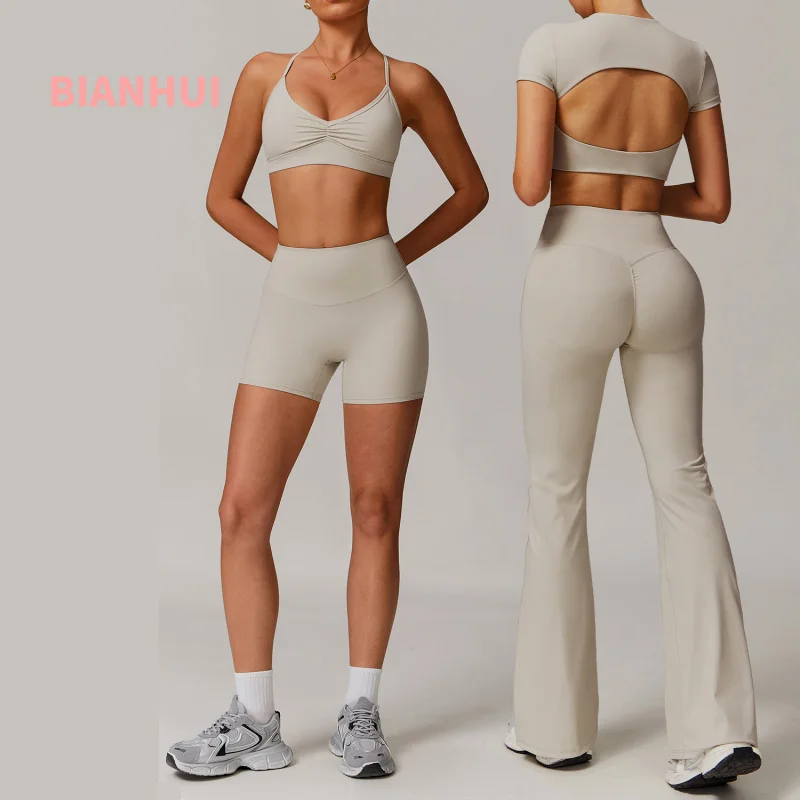 BIANHUI Women's Two Pieces Set Tight High-Waist Quick-Dry Fitness Women's Tracksuit Sport Outfit For Woman Female Clothing
BIANHUI Women's Two Pieces Set Tight High-Waist Quick-Dry Fitness Women's Tracksuit Sport Outfit For Woman Female Clothing