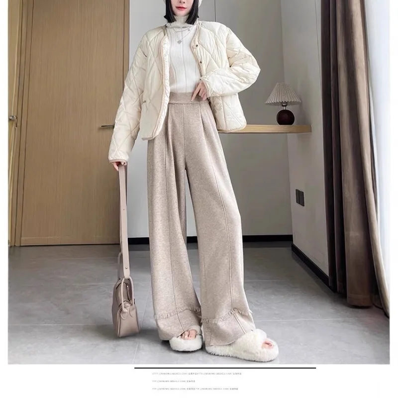 Women's Spring and Autumn Knit Culottes High Waist Straight Thigh Hundred Versatile Leisure Design Niche Brand Simple Advanced
Women's Spring and Autumn Knit Culottes High Waist Straight Thigh Hundred Versatile Leisure Design Niche Brand Simple Advanced