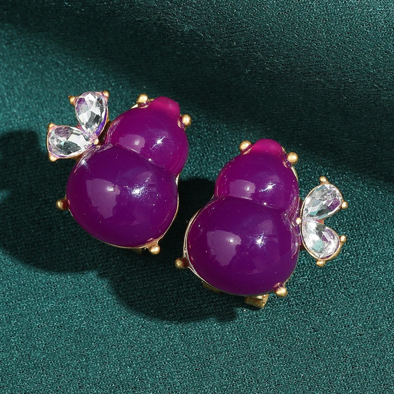 Purple Glass Calabash Stud Earring White Vintage Zircon Jewelry Antique Gold Plated Accessories 2026 For Girl Banquet Art Deco
Purple Glass Calabash Stud Earring White Vintage Zircon Jewelry Antique Gold Plated Accessories 2026 For Girl Banquet Art Deco