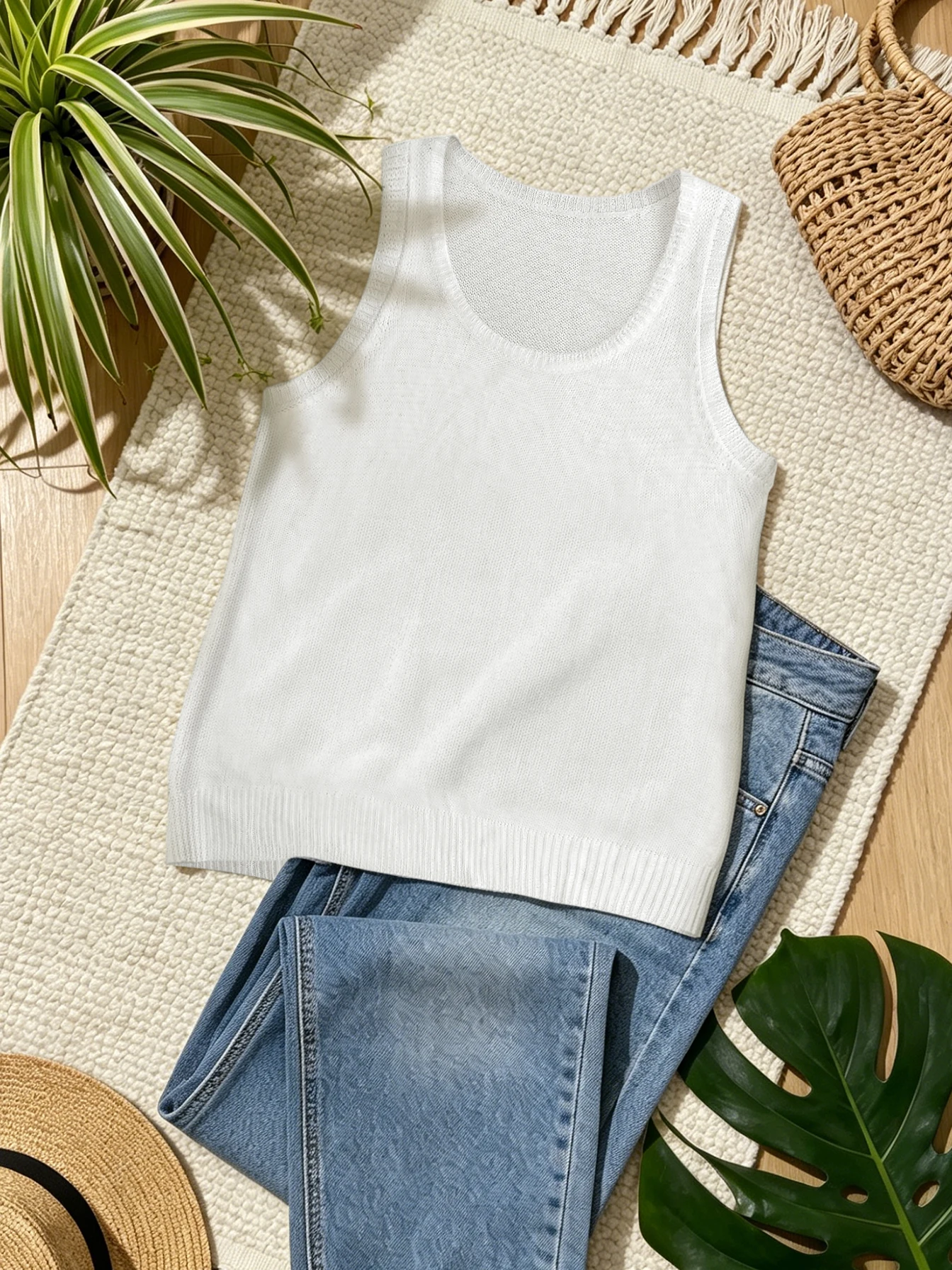 Women's Knit Camisole, Pure White, Simple Style, Suitable for Summer Commuting and Leisure, Lightweight and Breathable, Perfect for Weekend Hiking
Women's Knit Camisole, Pure White, Simple Style, Suitable for Summer Commuting and Leisure, Lightweight and Breathable, Perfect for Weekend Hiking