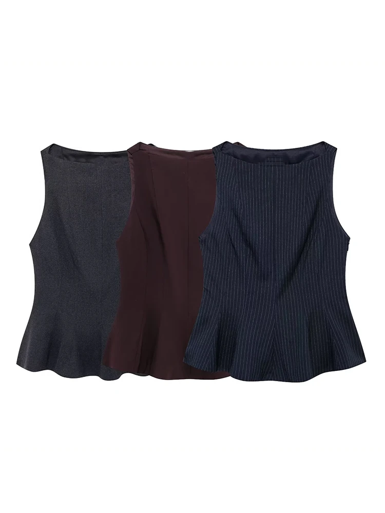 KUCLUT Women Fashion Chic Fitted Peplum Top Female Side Zipper Round Neck Sleeveless Tops Casual Streetwear
KUCLUT Women Fashion Chic Fitted Peplum Top Female Side Zipper Round Neck Sleeveless Tops Casual Streetwear