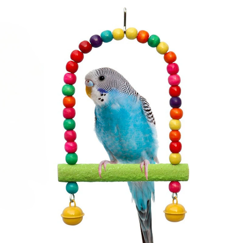 Parrot Swing wooden ladder climbing bite Birds Hanging Toys with Colorful Beads Bells
Parrot Swing wooden ladder climbing bite Birds Hanging Toys with Colorful Beads Bells