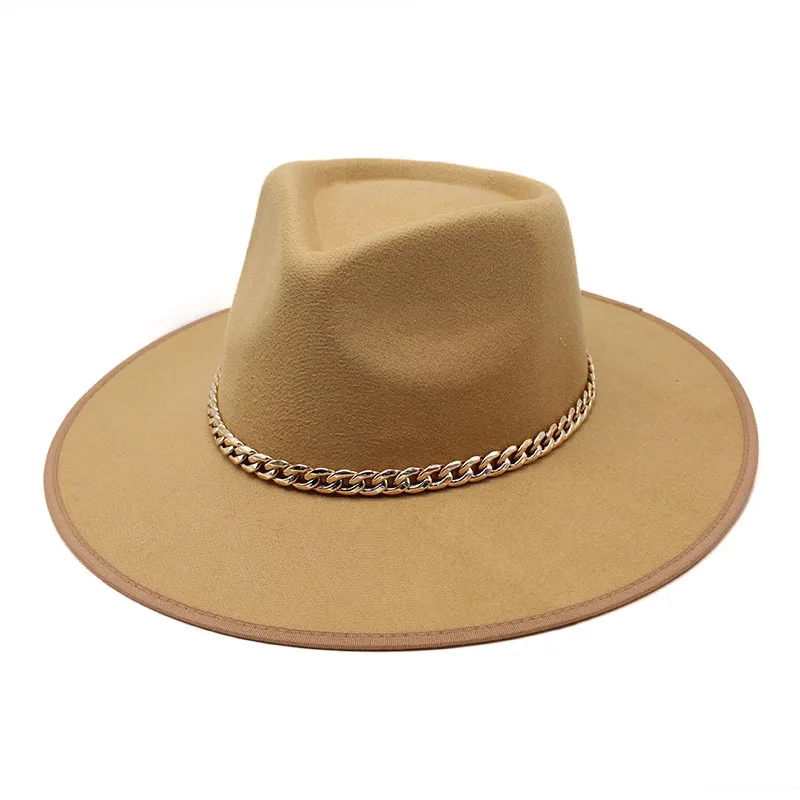 Autumn And Winter New Style Covered Big Brim Peach Heart Top Chain Fashion Flat Brim Top Hat Men And Women Woolen Fedora Hat
Autumn And Winter New Style Covered Big Brim Peach Heart Top Chain Fashion Flat Brim Top Hat Men And Women Woolen Fedora Hat