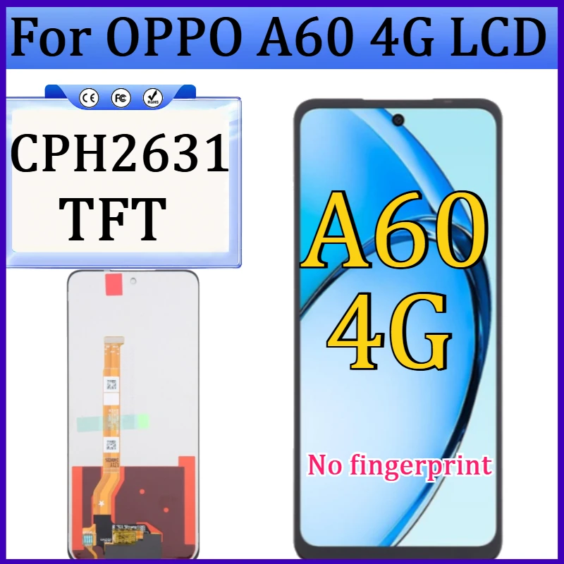 New TFT For Oppo A60 4G CPH2631 LCD Display Touch Screen Digitizer Assembly For Oppo A60 4G LCD Replacement Parts
New TFT For Oppo A60 4G CPH2631 LCD Display Touch Screen Digitizer Assembly For Oppo A60 4G LCD Replacement Parts