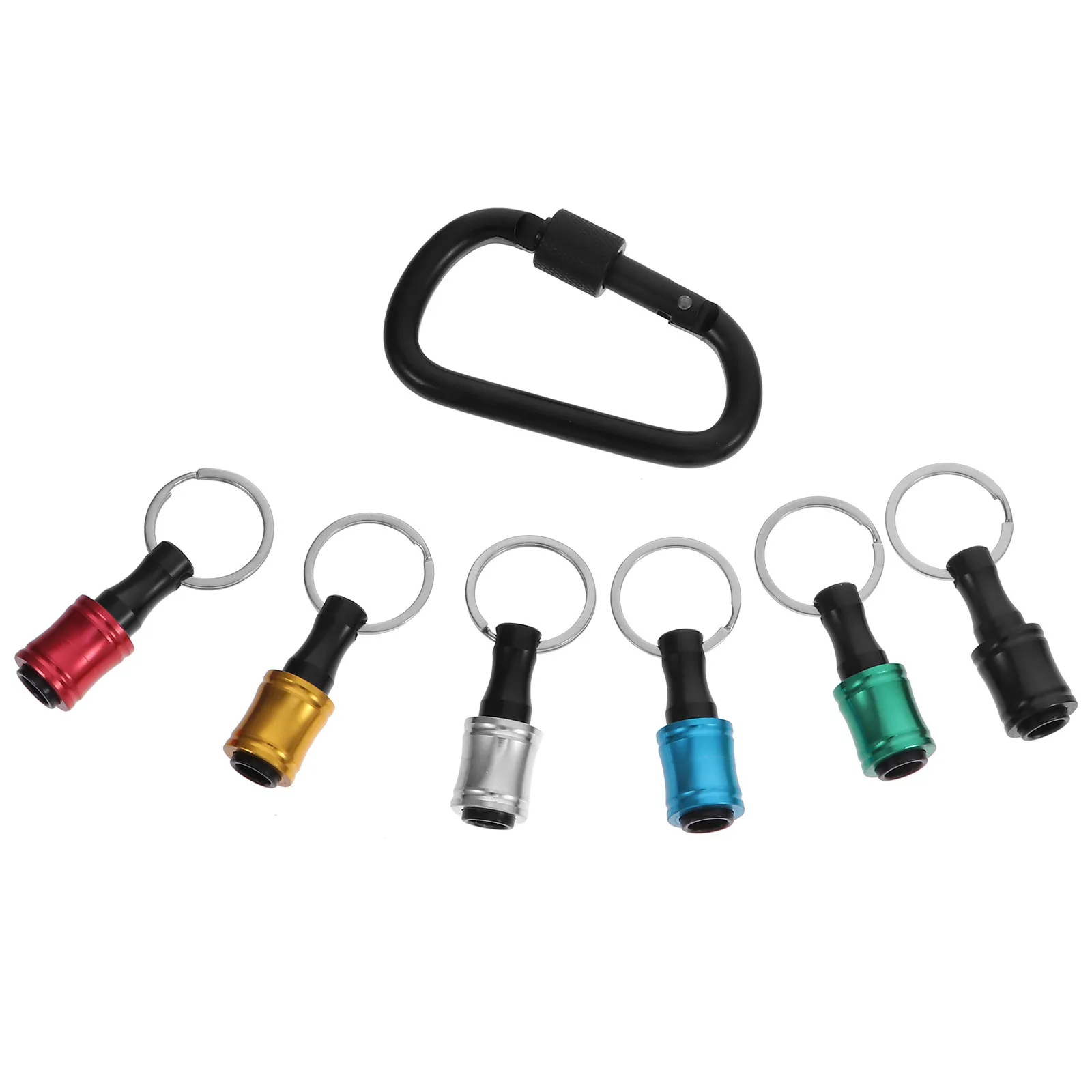 6Pcs Stainless Steel Socket Extentors Rust-Proof Wear-Resistant Portable Key Chain Extentors with Carabiner Screwdriver Bit
6Pcs Stainless Steel Socket Extentors Rust-Proof Wear-Resistant Portable Key Chain Extentors with Carabiner Screwdriver Bit