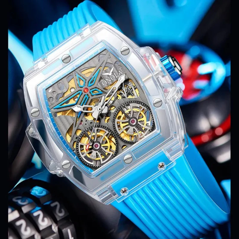ONOLA 6828 Automatic Mechanical Watches for Men Double Tourbillon Transparent Case Waterproof Silicone Strap Mens Watch Часы
ONOLA 6828 Automatic Mechanical Watches for Men Double Tourbillon Transparent Case Waterproof Silicone Strap Mens Watch Часы