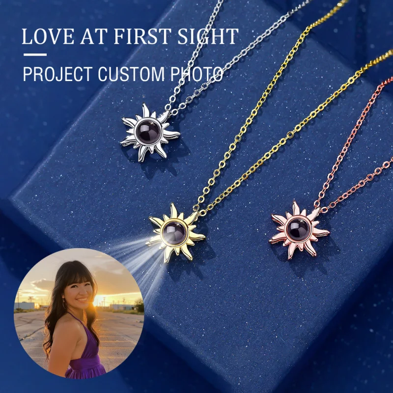 Custom Photo Projection Necklace With Picture Inside Sunflower Pendant For Women Birthday Mother's Valentine's Day Romantic Gift
Custom Photo Projection Necklace With Picture Inside Sunflower Pendant For Women Birthday Mother's Valentine's Day Romantic Gift