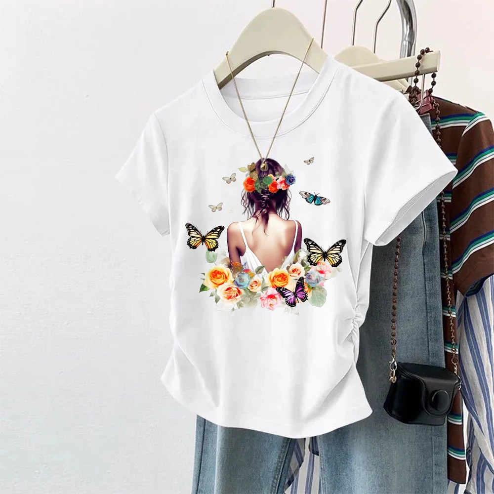 Summer Women's T Shirt Print Casual Short Sleeve T-Shirts Fashion Streetwear Crew Neck Pullover Female Slim Tops Tees Clothing
Summer Women's T Shirt Print Casual Short Sleeve T-Shirts Fashion Streetwear Crew Neck Pullover Female Slim Tops Tees Clothing