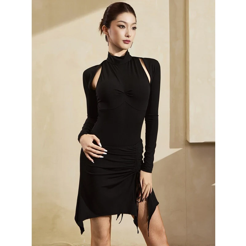 New Latin Dance Dress Women Sleeveless Drawstring Dress Adult Practice Performance Clothes Long Sleeves Latin Dancing Tops
New Latin Dance Dress Women Sleeveless Drawstring Dress Adult Practice Performance Clothes Long Sleeves Latin Dancing Tops