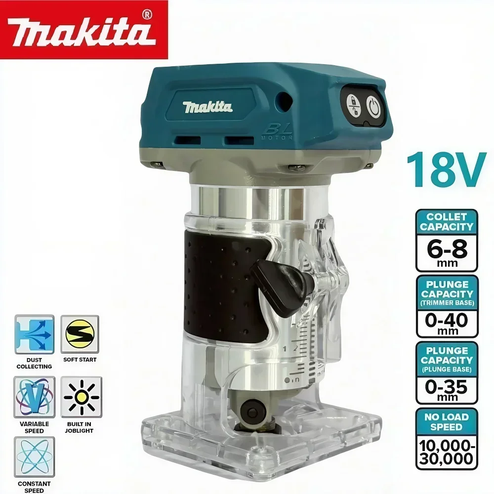 original Makita DRT50 Cordless Trimmer Rechargeable Trimming Machine Brushless Slotting Tool Milling Woodwork Engraving Machine
original Makita DRT50 Cordless Trimmer Rechargeable Trimming Machine Brushless Slotting Tool Milling Woodwork Engraving Machine