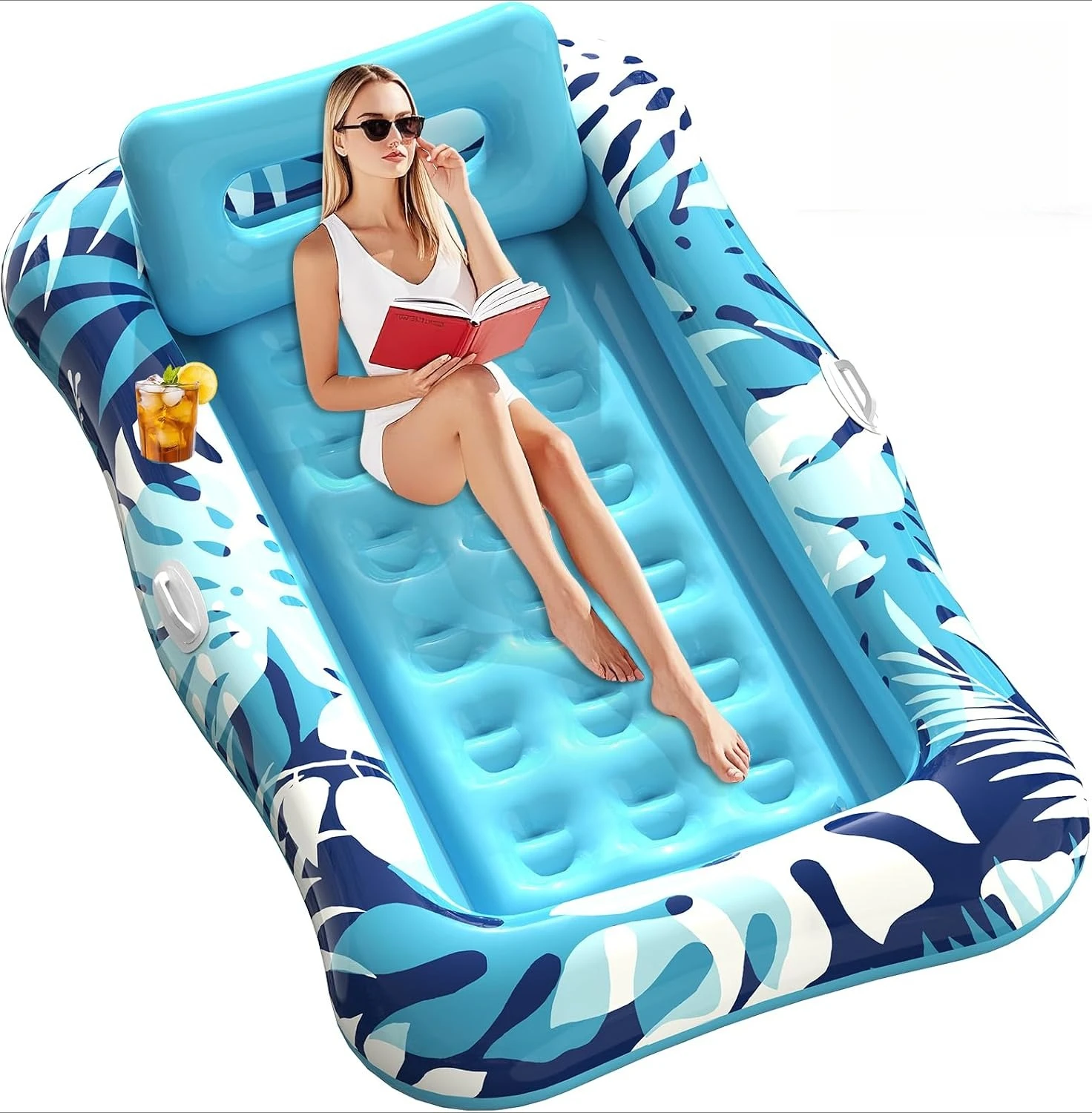 XL 76x48 Inch Inflatable Tanning Pool Lounger Float With Head Pillow 4 In 1 Water Filled Sun Bathing Mattress For Adult Kids River Party Relax & Ball Pit Use
XL 76x48 Inch Inflatable Tanning Pool Lounger Float With Head Pillow 4 In 1 Water Filled Sun Bathing Mattress For Adult Kids River Party Relax & Ball Pit Use