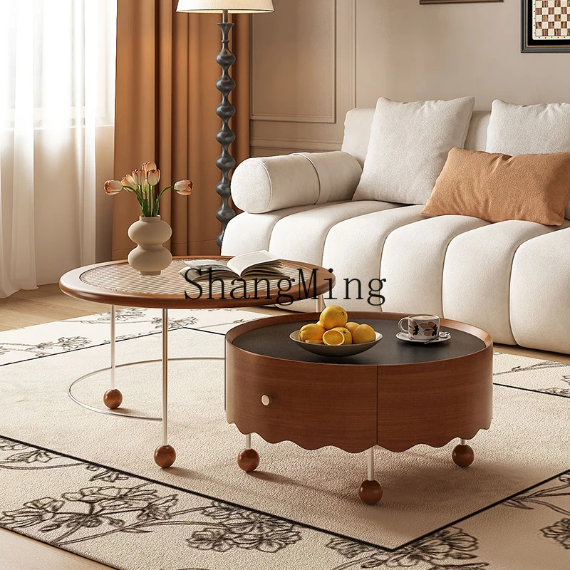 Журнальный столик CL в ретро-стиле из массива дерева с двойным слоем из каменной плиты, для небольшой квартиры, выдвижной, для гостиной
Журнальный столик CL в ретро-стиле из массива дерева с двойным слоем из каменной плиты, для небольшой квартиры, выдвижной, для гостиной