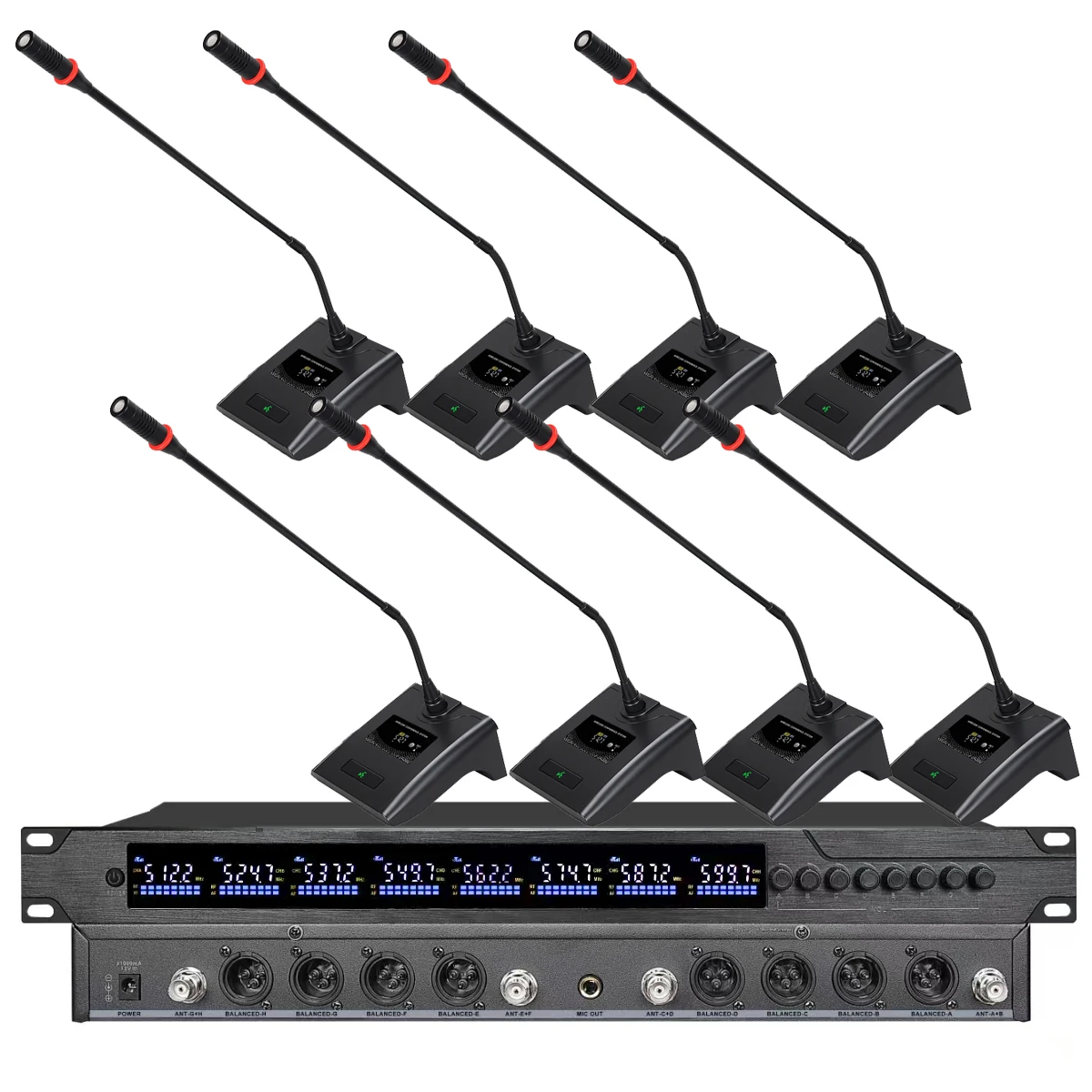 MiCWL 8 Channel UHF Digital Wireless Microphone System 8 Table Conference Handheld Headset Lavalier Mics 500MHz Frequency-590MHz
MiCWL 8 Channel UHF Digital Wireless Microphone System 8 Table Conference Handheld Headset Lavalier Mics 500MHz Frequency-590MHz