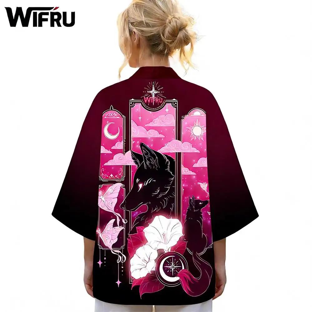 Japanese Traditional Style All-over Print Kimono Women's Harajuku WIFRU New Vacation Beach Cardigan Yukata Fox Print Clothing
Japanese Traditional Style All-over Print Kimono Women's Harajuku WIFRU New Vacation Beach Cardigan Yukata Fox Print Clothing