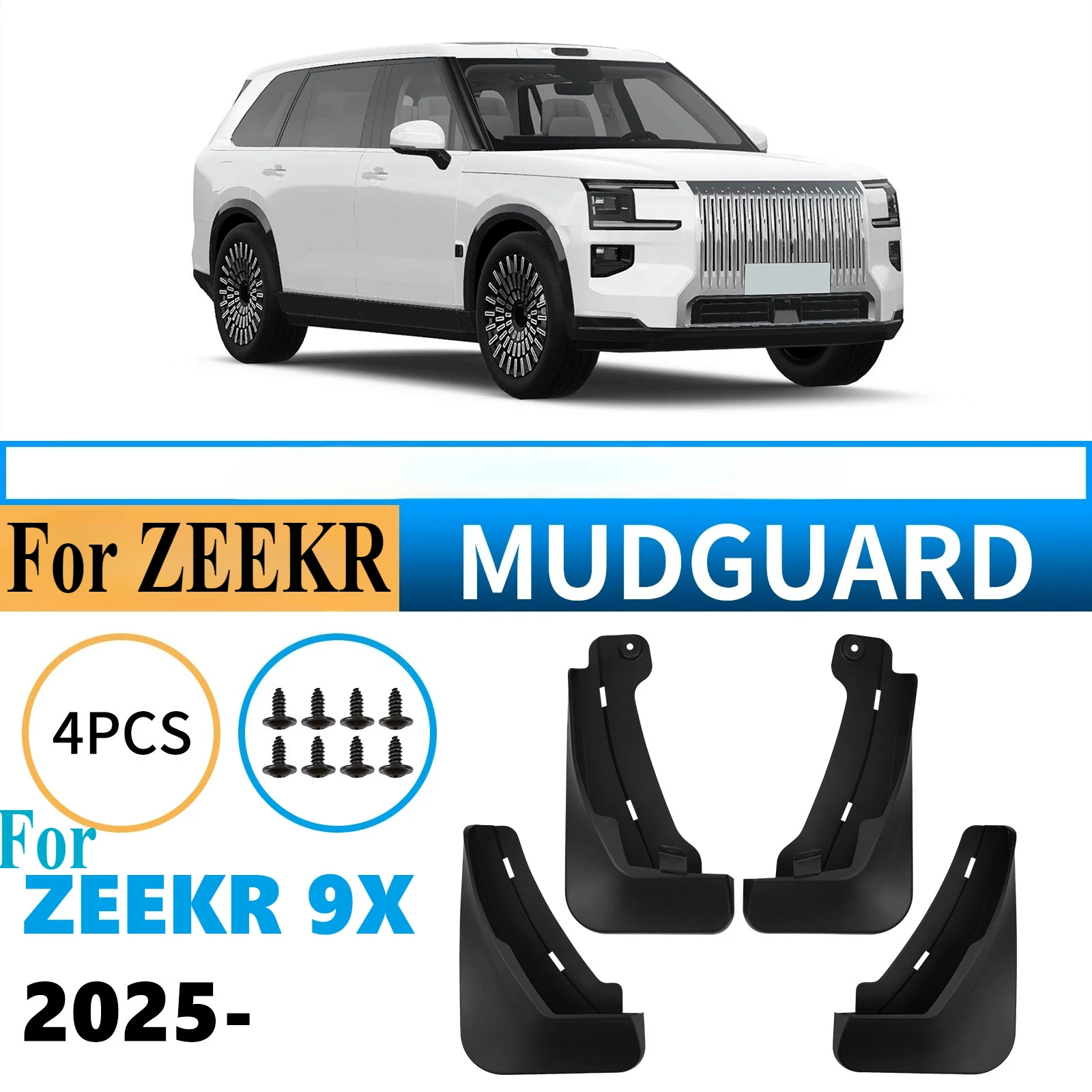 For Zeekr 9X 2025 Fender Mud Flaps - Front & Rear Tire Mudguards, Custom Fit Durable Auto Exterior Modification Accessories
For Zeekr 9X 2025 Fender Mud Flaps - Front & Rear Tire Mudguards, Custom Fit Durable Auto Exterior Modification Accessories