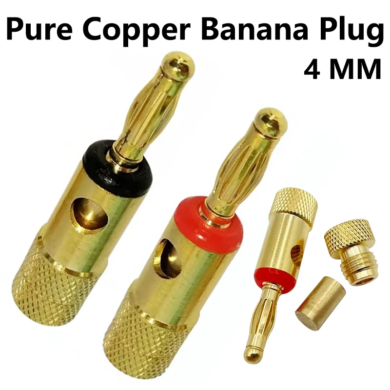 20pcs/Set 4mm Gold Plated Pure Copper Banana Plug Speaker Wire Amplifiers Audio Video Connectors
20pcs/Set 4mm Gold Plated Pure Copper Banana Plug Speaker Wire Amplifiers Audio Video Connectors