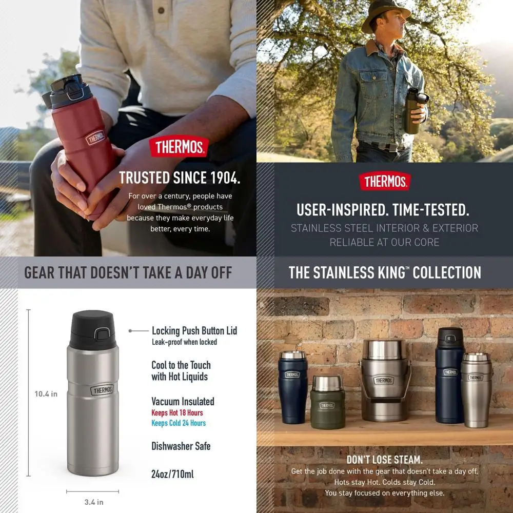 24-Ounce Matte Steel Vacuum-Insulated Drink Bottle
24-Ounce Matte Steel Vacuum-Insulated Drink Bottle