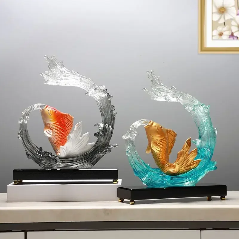 Lucky Carp Gourd Sculpture Decoration Office Desktop Decoration Creative Resin Crafts Statue Chinese Wedding and New Year Gift
Lucky Carp Gourd Sculpture Decoration Office Desktop Decoration Creative Resin Crafts Statue Chinese Wedding and New Year Gift