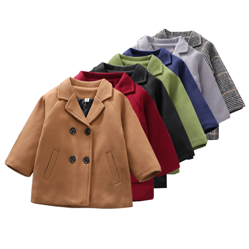 Spring Boys Jackets Child Girl Woolen Double-breasted Baby Trench Coat Lapel Autumn Kids Outerwear Winter Wool Overcoat
Spring Boys Jackets Child Girl Woolen Double-breasted Baby Trench Coat Lapel Autumn Kids Outerwear Winter Wool Overcoat