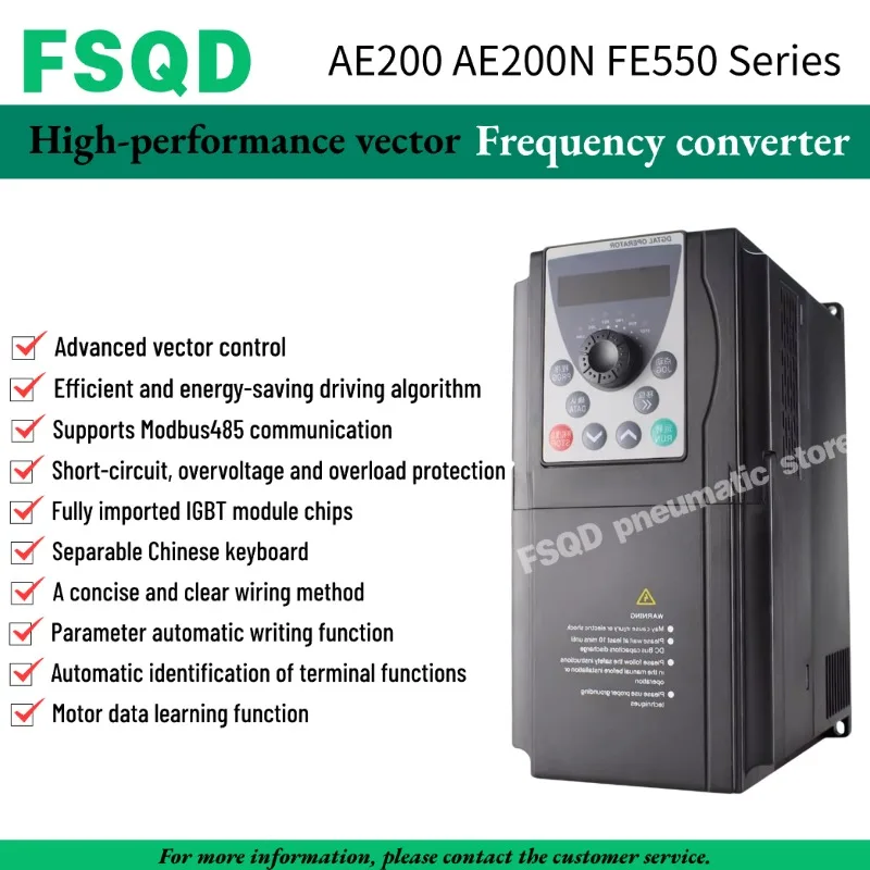 1PC Overload three-phase 220V frequency converter Motor speed control controller 0.5KW 11KW AE200 AE200N Series FOR YINGSHIDA
1PC Overload three-phase 220V frequency converter Motor speed control controller 0.5KW 11KW AE200 AE200N Series FOR YINGSHIDA