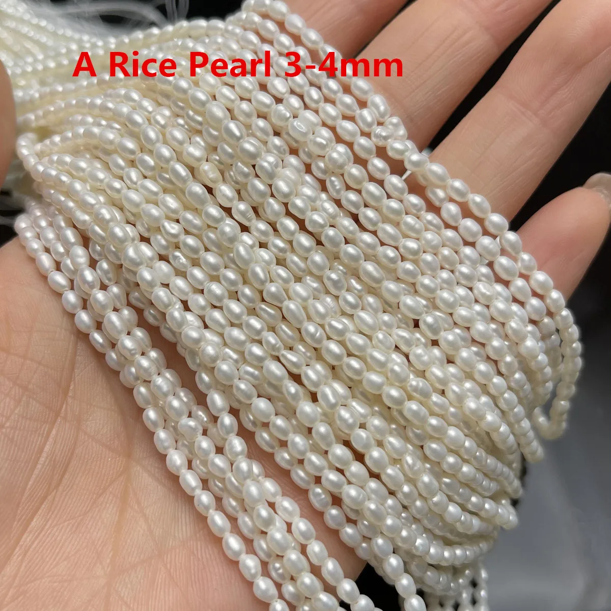 A Rice Pearl Natural Freshwater White Pearl 3-4mm For Jewelry Making DIY Necklace Earrings Bracelet Accessory Length 36cm
A Rice Pearl Natural Freshwater White Pearl 3-4mm For Jewelry Making DIY Necklace Earrings Bracelet Accessory Length 36cm