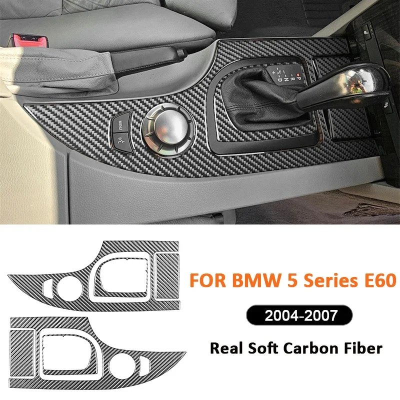Carbon Fiber Car Central Console Gear Shifter Panel Cover Interior Decoration Sticker Accessories For BMW 5 Series E60 2004-2007
Carbon Fiber Car Central Console Gear Shifter Panel Cover Interior Decoration Sticker Accessories For BMW 5 Series E60 2004-2007